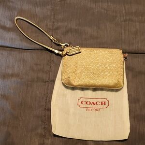 Gold Coach wristlet